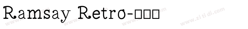 Ramsay Retro字体转换